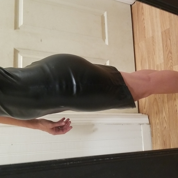 Sexy Faux Leather Dress - Picture 11 of 12